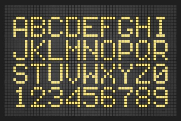 Digital Letters: Cyber Clock Font for Modern Display