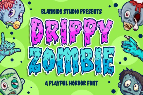 Drippy Zombie: Your Go-To Font for Spooky, Fun Designs