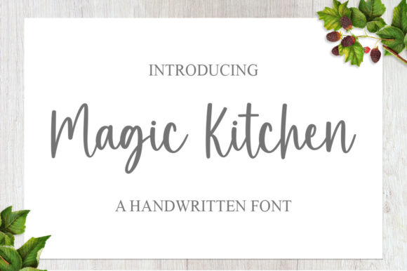 Magic Kitchen: The Flowing Handwritten Font for Modern Designers