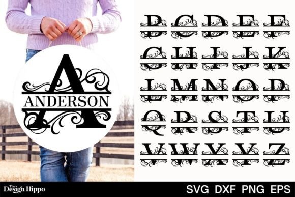 Mastering Split Monograms: A Designer's Guide to the a-Z Alphabet SVG
