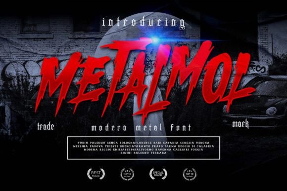 Metalmol: A Horror Metal Blackletter for Bold Branding