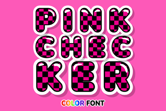 Pink Checker: A Bold Color Font for Modern Creators