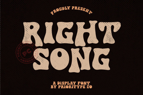 Right Song: A Display Font with Bold Character