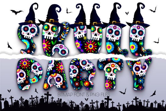 Skull Party: A Playful Color Font for Halloween Projects