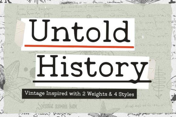 Untold History: A Classic Typewriter Font for Modern Design